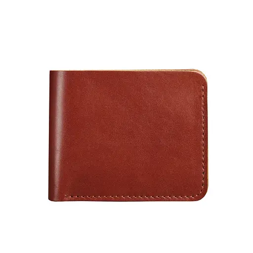 Мужской кожаный портмоне 4.1 (4 кармана) светло-коричневый - фото 7