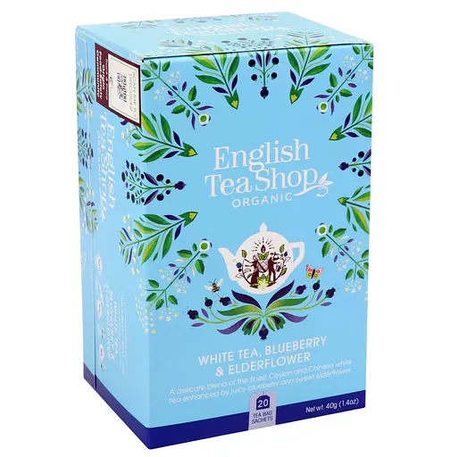 Чай белый English Tea Shop черника-бузина органическая 20x2 г