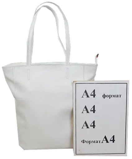 Женская сумка из натуральной кожи Borsacomoda белая sum0028732 - фото 10