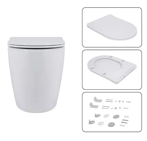 Набір Q-tap Nest 4 в 1 підвісний унітаз Robin Ultra Quiet 520x365x365 + комплект інсталяції QT13332381AW47502 - фото 6