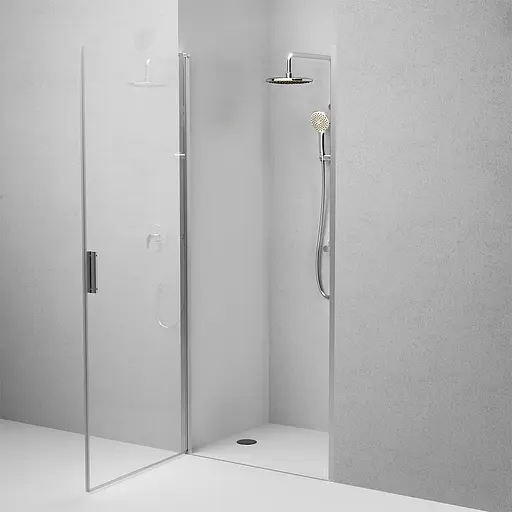 Душові двері AM.PM Gem 90x195 см скло прозоре хром матовий W90UG-090-1P-195MT, прозорий, хром матовий - фото 7