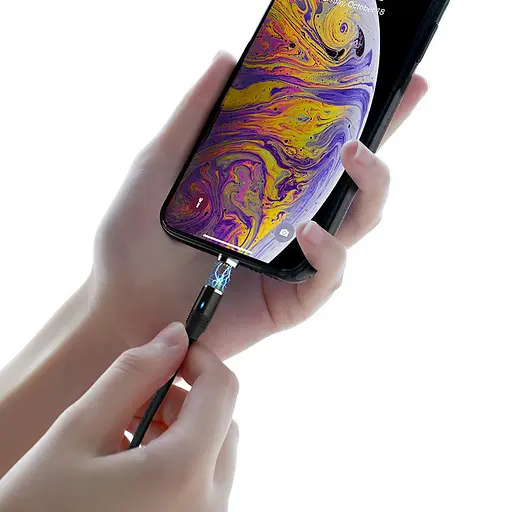 Дата кабель Hoco U76 "Fresh magnetic" Lightning (1.2m) Чорний - фото 5