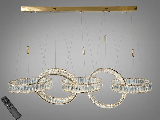 Світлодіодна люстра Romin Мебіус золото 92 Вт пульт - фото 1