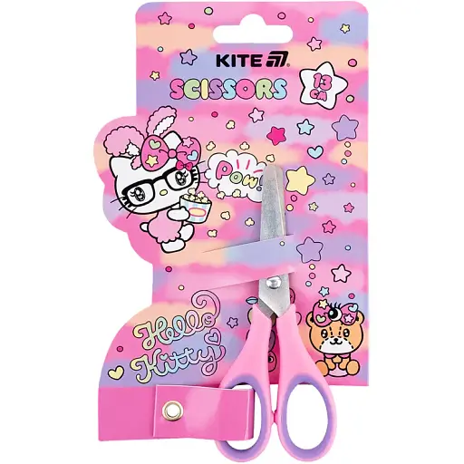 Ножницы детские с резиновыми вставками Kite Hello Kitty 13 см розовые (HK25-123) - фото 2