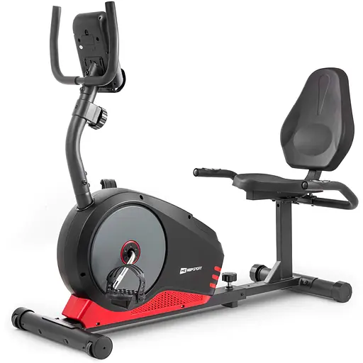 Горизонтальный велотренажер Hop-Sport HS-040L Root черно-красный - model 2020