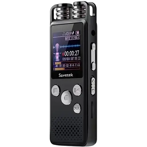 Диктофон Savetek GS-R07 для журналиста профессиональный цифровой 32 Гб памяти