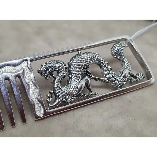 Срібний гребінець Дракон Ірій. 9308 - фото 3