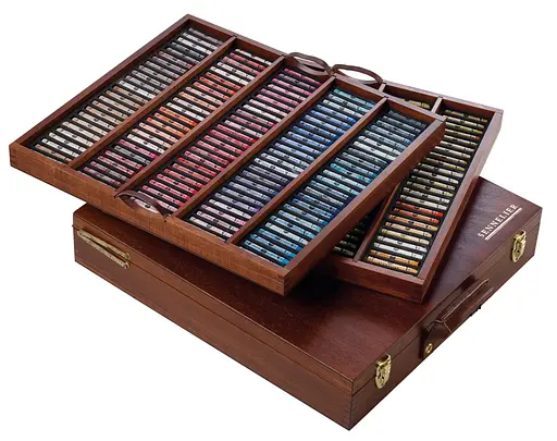 Подарочный набор сухой пастели Sennelier 250 цветов, дерево.