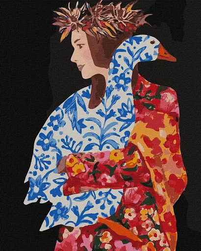 Картина за номерами "Під синім крилом" Ideyka KHO4928 40х50см