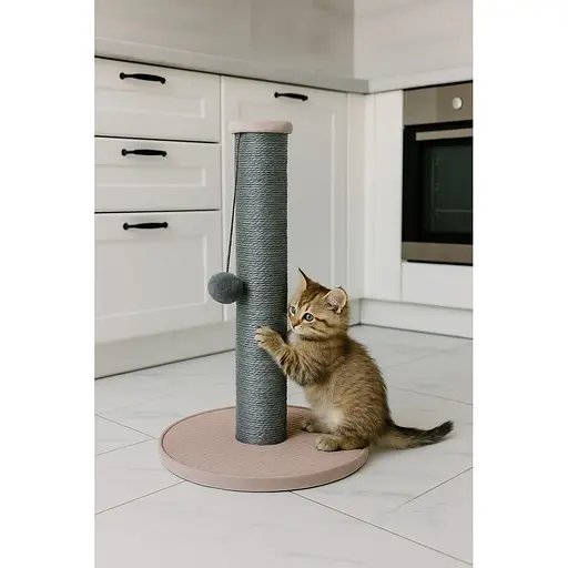 Дряпка-стовпчик Trixie Livia для котів з іграшкою сизаль/плюш античний рожевий 38х64 см [CD] - фото 6