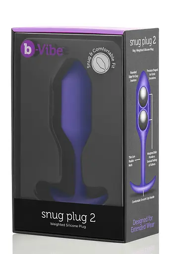 Анальна пробка B-Vibe Snug Plug 2, 10.5 см (фіолетовий) - фото 5