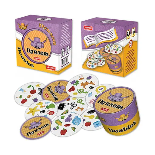 Настільна карткова гра "Дуплет" Artos Games 1007 в тубі 57 карток - фото 3