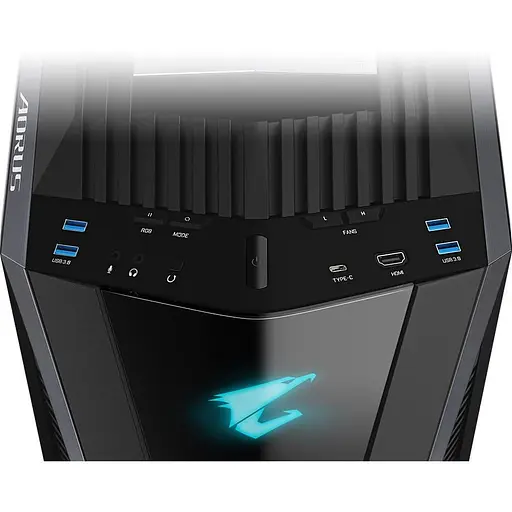 Корпус Gigabyte AORUS C700 Glass Black (GB-AC700G) (без блока питания) - фото 4