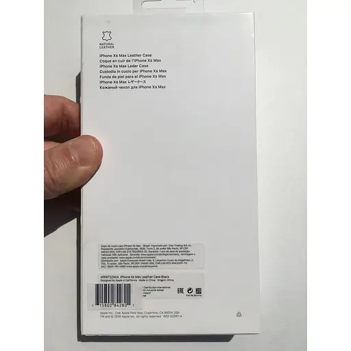 Оригінальний шкіряний чохол Apple Leather Case для iPhone XS Max (6.5") Black (MRWT2ZM/A) - фото 2