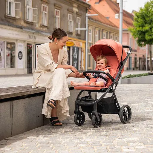 Коляска для ребенка прогулочная FreeON Dynamic, pink [CD] - фото 8