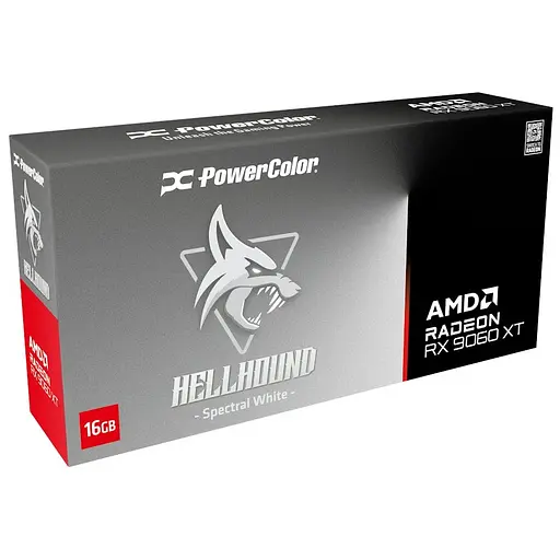Відеокарта AMD Radeon RX 9060 XT 16GB GDDR6 Hellhound Spectral White PowerColor (RX9060XT 16G-L/OC/WHITE) - фото 9