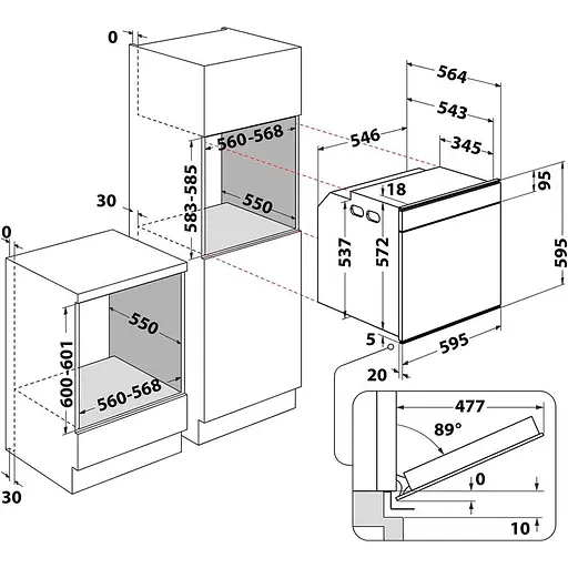 Духова шафа Whirlpool з гідролітичним очищенням AKZM8420NB - фото 7