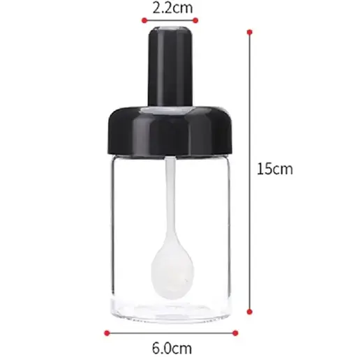 Набор для специй на подставке Spice rotating bottles JM-620 6 баночек Черный - фото 2