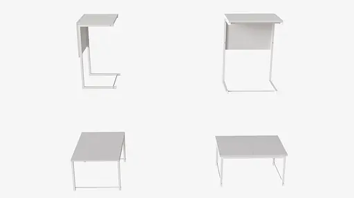 Стол журнальный приставной Терри Комбо Ferrum-decor 345x662x440 Белый металл ДСП Белый 16 мм (FRD-105143) - фото 8