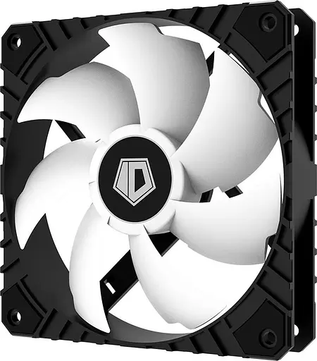 Вентилятор ID-Cooling WF-12025-SD-W, 120x120x25мм, 3-pin, черний с белим (WF-12025-SD-W) Б/в - фото 1