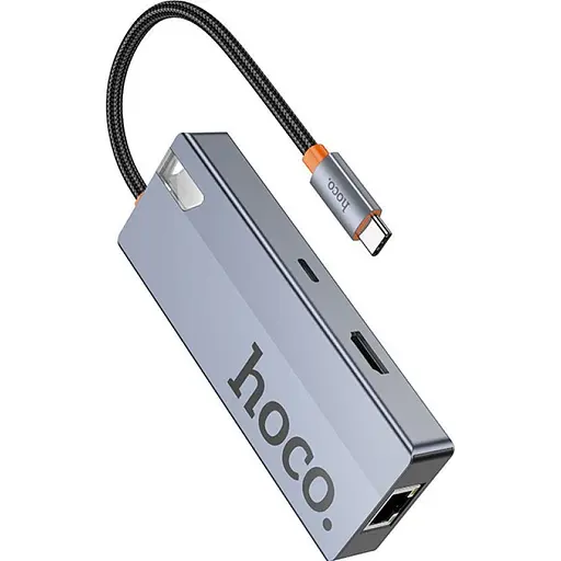 USB-хаб Hoco HB51 Wow 6-in-1 Deep Space Gray [140639] - фото 3