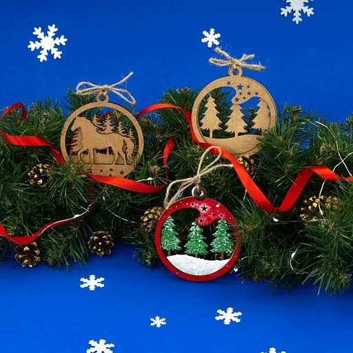 Заготовка Rosa Talent 3D Кінь у зимовому лісі 8x9 см ХДФ - фото 3