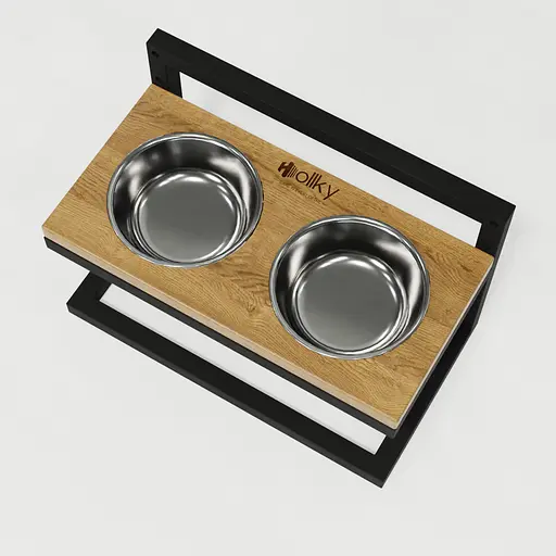 Hollky Flex S — миски на регульованій підставці для маленьких собак (2 × 0.450 л) - фото 8