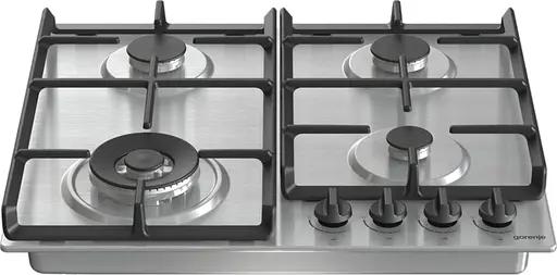 Варочная поверхность газовая Gorenje 60 см чугун конфорка Wok нержавеющая сталь - фото 3