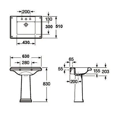 Умивальник Roca America A327491000, Білий - фото 2