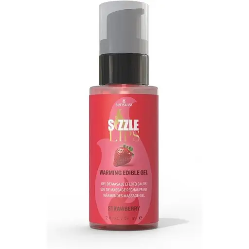 Массажный гель Sensuva Sizzle Lips Strawberry (59 мл)