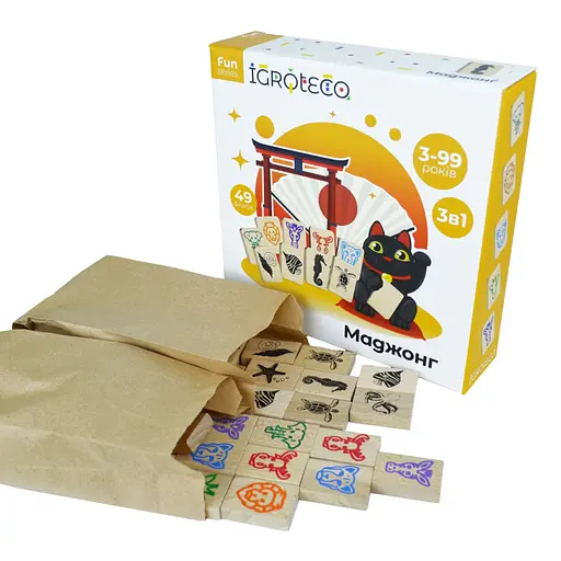 Деревянная игра «Детский маджонг» 900552, 49 деталей - фото 2