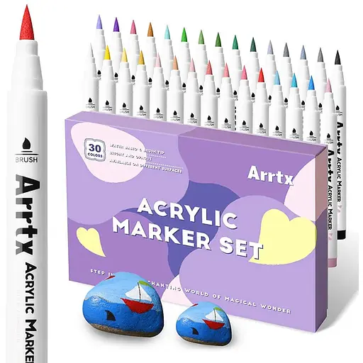 Акриловые маркеры Arrtx AACM-0530A, 30 цветов