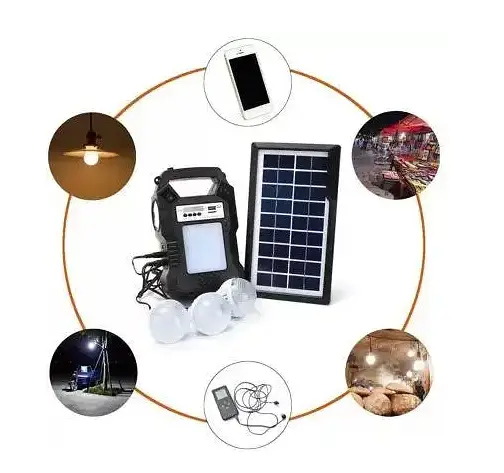 Портативная солнечная станция GD-8060 зарядное устройство + фонарь + колонка - фото 8