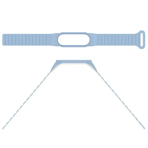 Ремешок Dual-color Magnetic для Xiaomi Mi Band 7/6/5/4/3 Lilac Blue / White - фото 4