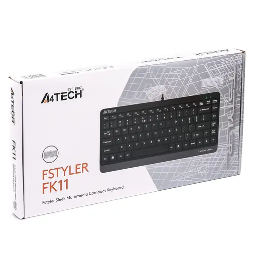 Клавіатура A4Tech Fstyler FK11 USB Grey (FK11 USB (Grey)) - фото 4
