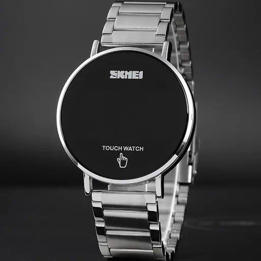 Чоловічий наручний світлодіодний годинник Skmei 1579 light (Сріблястий) - фото 5