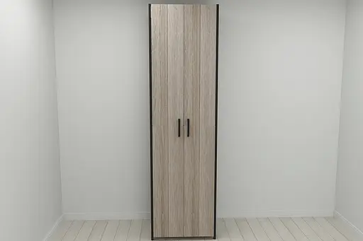 Шкаф Гардероб Уни секция 7 серии Конект Ferrum-decor 220x60x50см Черный металл ДСП Дуб Сонома Трюфель 16 мм (FRD-104562) - фото 8