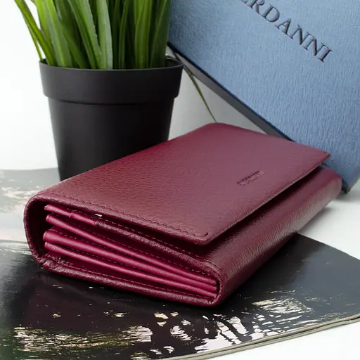 Гаманець жіночий шкіряний Fuerdanni 1180 бордовий на магнітах - фото 4