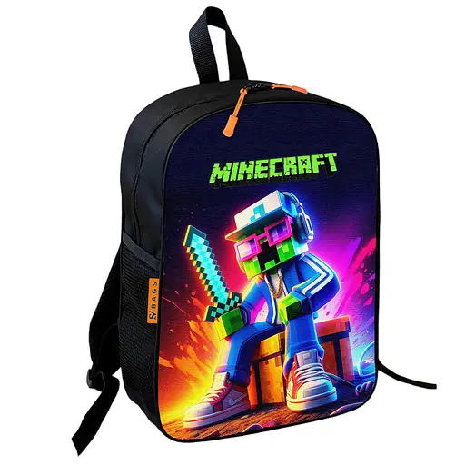 Рюкзак школьный Minecraft - Крипер с мечом, 36×27 см, для мальчиков (01742)