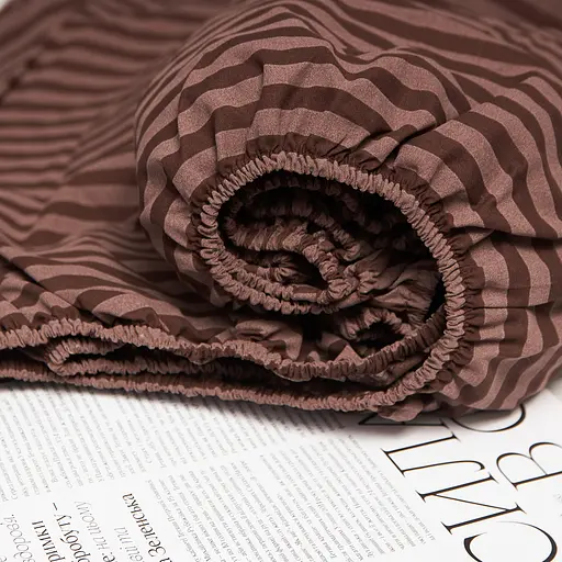 Простирадло на резинці Moon&Star Espresso Lines Бязь Gold Люкс 200х220х25 см - фото 4