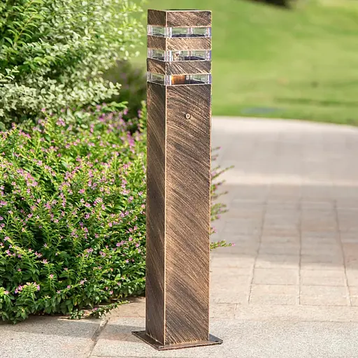 Ліхтар вуличний в корпусі кольору застаріле золото 80 см | Line F | Арт. 8024 80CM BG (стовп) - фото 4