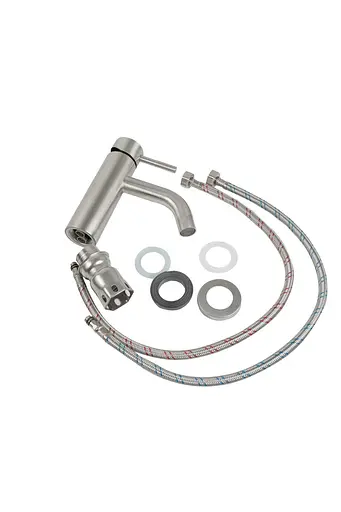 Смеситель для умывальника Germece 2039 нержавеющая сталь - фото 2