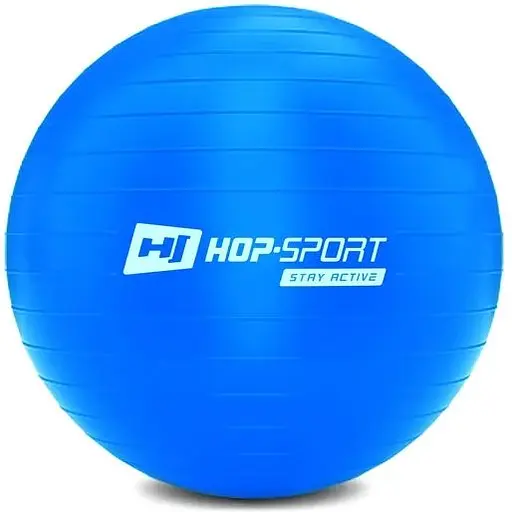 Фитбол Hop-Sport 45см голубой + насос 2020