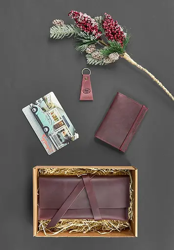 Комплект кожаных аксессуаров для путешественника Венеция (кожа crazy horse). - фото 4