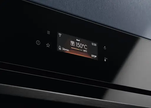 Духовой шкаф электрический Electrolux 72 л A+ дисплей конвекция пиролиз телескопические направляющие черный - фото 3