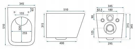 Подвесной унитаз Rea Julio black matt REA-C6550, Черный матовый - фото 5