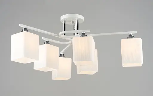Люстра стельова Sirius B N6193/6 WT+CH на 6 плафонів