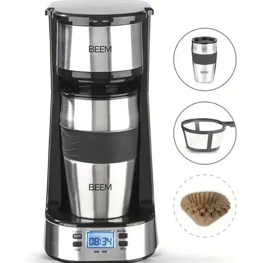 Кавоварка Beem 750Вт з термокружкою 0.4 л Thermo ТwoGo з таймером - фото 1