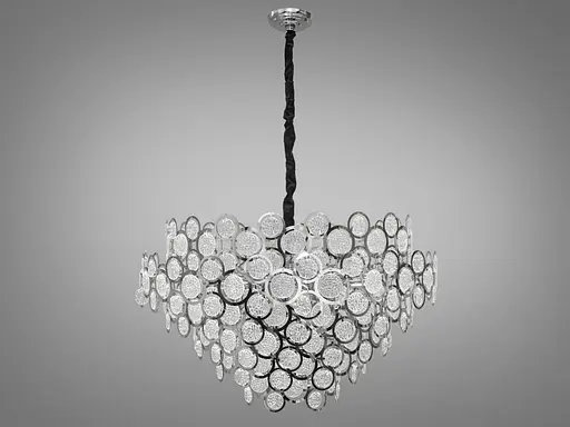 Подвесная люстра "Артишок" на 20 ламп, цвет-хром - фото 1