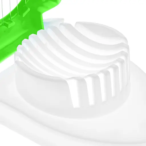 Яйцерізка овочерізка для нарізування слайсами, соломкою й кубиками яєць овочів грибів MagicKitchen, Kitchen Master Салатовий 85070 - фото 7